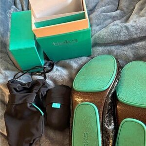 Teal Ballet Flats by Tieks